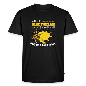 Électricien Ingénieur électricien Lineman Electrical - T-shirt Premium bio Homme - noir - Devant - Nico (187cm)