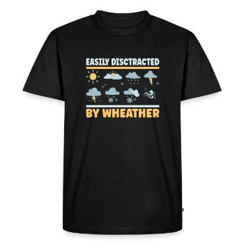 Funny Meteorology Meteorologist Weather Lover - Men's Premium Organic T-Shirt - black - Front - Nico (187cm)