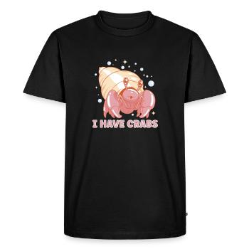 Hermit Crab Crabbing Crab Whisperer Crab Hunting - Men's Premium Organic T-Shirt - black - Front - Nico (187cm)