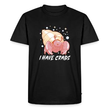 Hermit Crab Crabbing Crab Whisperer Crab Hunting - Men's Premium Organic T-Shirt - black - Front - Nico (187cm)