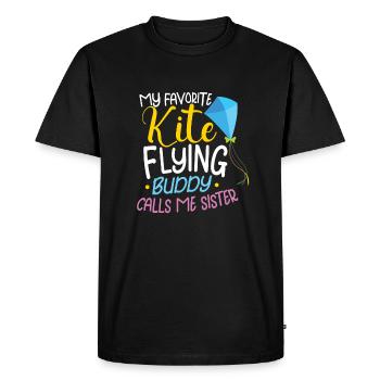 Kite Flying Kite Fan pour les amateurs de vol Fite - T-shirt Premium bio Homme - noir - Devant - Nico (187cm)
