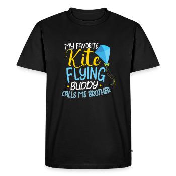 Kite Flying Kite Fan pour les amateurs de vol Fite - T-shirt Premium bio Homme - noir - Devant - Nico (187cm)