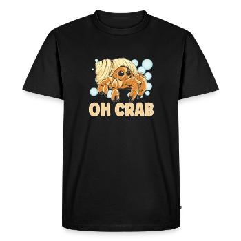 Hermit Crab Crabbing Crab Whisperer Crab Hunting - Men's Premium Organic T-Shirt - black - Front - Nico (187cm)