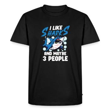 Shark Ocean Predator Sea Creature - Men's Premium Organic T-Shirt - black - Front - Nico (187cm)