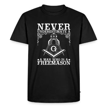 Conspiracy theories Conspiracy theorists - Men's Premium Organic T-Shirt - black - Front - Nico (187cm)
