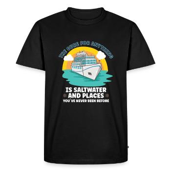 Boating Boat Captain Cruise Ship - Men's Premium Organic T-Shirt - black - Front - Nico (187cm)