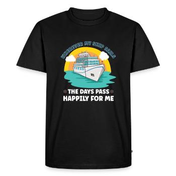 Boating Boat Captain Cruise Ship - Men's Premium Organic T-Shirt - black - Front - Nico (187cm)