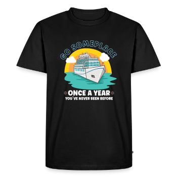 Boating Boat Captain Cruise Ship - Men's Premium Organic T-Shirt - black - Front - Nico (187cm)