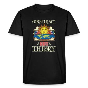 Flat Earth Theory Flat Earth Army Earth - Men's Premium Organic T-Shirt - black - Front - Nico (187cm)