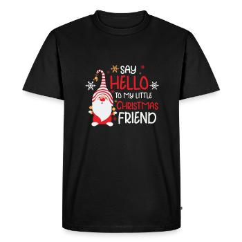 Jardin de Noël Gnomes Gnome Lover Drôle Gnome - T-shirt Premium bio Homme - noir - Devant - Nico (187cm)