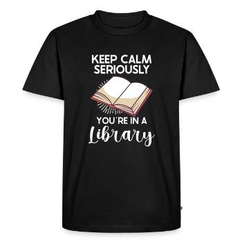 Lecteur de livres Lecture Littérature Amoureux de l’écriture - T-shirt Premium bio Homme - noir - Devant - Nico (187cm)