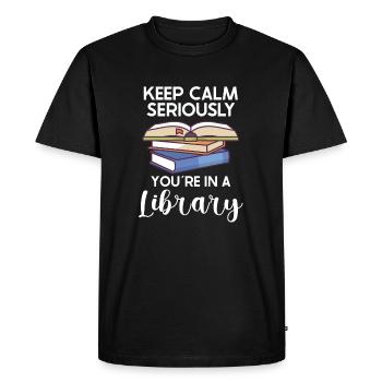 Lecteur de livres Lecture Littérature Amoureux de l’écriture - T-shirt Premium bio Homme - noir - Devant - Nico (187cm)