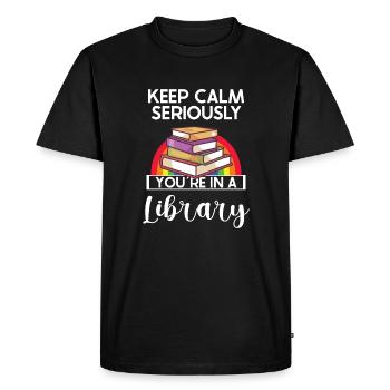 Lecteur de livres Lecture Littérature Amoureux de l’écriture - T-shirt Premium bio Homme - noir - Devant - Nico (187cm)