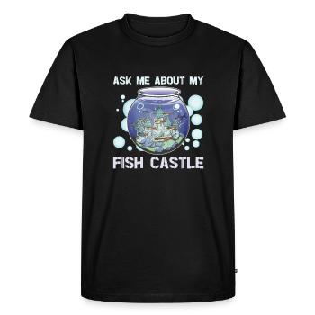 Gardien d’aquarium aquatique Poissonnier Eau salée - T-shirt Premium bio Homme - noir - Devant - Nico (187cm)