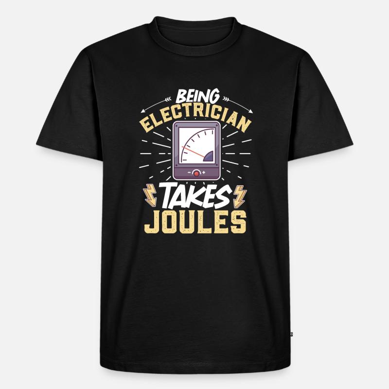 Electrician Electrical Engineer Lineman Electrical - Männer Premium Bio T-Shirt - Schwarz