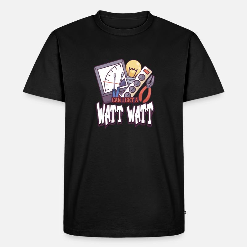 Electrician Electrical Engineer Lineman Electrical - Männer Premium Bio T-Shirt - Schwarz