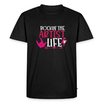 Artist Painting Painter Art Color Art Teacher - Men's Premium Organic T-Shirt - black - Front - Nico (187cm)