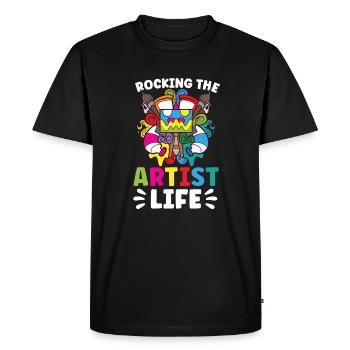 Artist Painting Painter Art Color Art Teacher - Men's Premium Organic T-Shirt - black - Front - Nico (187cm)
