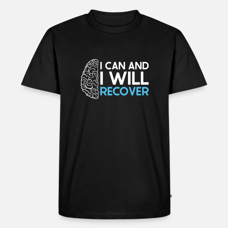 Schlaganfall Survivor Schlaganfall Bewusstsein - Männer Premium Bio T-Shirt - Schwarz