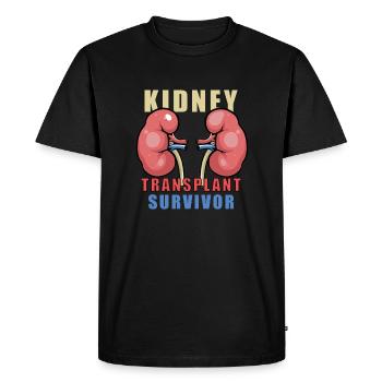 Kidney Transplant Kidney Donor Kidney Disease - Men's Premium Organic T-Shirt - black - Front - Nico (187cm)