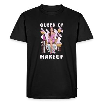 Esthéticienne Maquillage Salon de Soins de Beauté - T-shirt Premium bio Homme - noir - Devant - Nico (187cm)