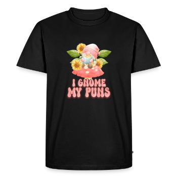 Garden Gnomes Gnome Lover Funny Gnome Gardening - Men's Premium Organic T-Shirt - black - Front - Nico (187cm)