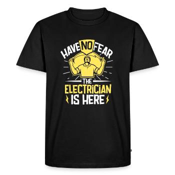 Électricien Ingénieur électricien monteur de lignes Électricien - T-shirt Premium bio Homme - noir - Devant - Nico (187cm)