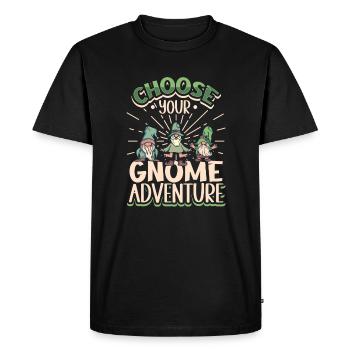 Garden Gnomes Gnome Lover Funny Gnome Gardening - Men's Premium Organic T-Shirt - black - Front - Nico (187cm)