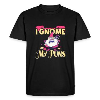 Garden Gnomes Gnome Lover Funny Gnome Gardening - Men's Premium Organic T-Shirt - black - Front - Nico (187cm)