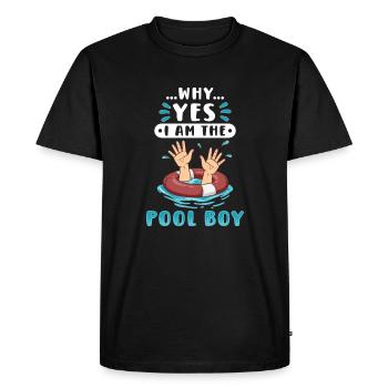 Nageurs Plongée sous-marine Piscine Garçon Sports nautiques - T-shirt Premium bio Homme - noir - Devant - Nico (187cm)