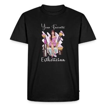 Esthéticienne Maquillage Salon de Soins de Beauté - T-shirt Premium bio Homme - noir - Devant - Nico (187cm)