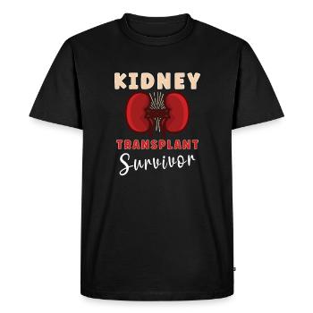 Transplantation rénale Maladie rénale du donneur - T-shirt Premium bio Homme - noir - Devant - Nico (187cm)