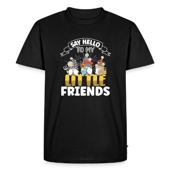 Garden Gnomes Gnome Lover Funny Gnome Gardening - Men's Premium Organic T-Shirt - black - Front - Nico (187cm)