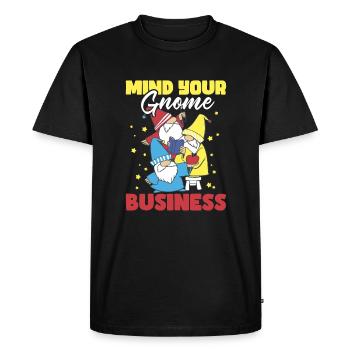 Gnomes de jardin Gnome Amant Drôle de Gnome Jardinage - T-shirt Premium bio Homme - noir - Devant - Nico (187cm)
