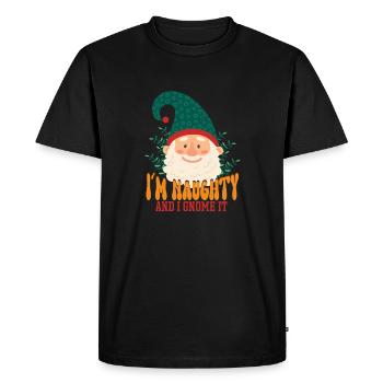 Garden Gnomes Gnome Lover Funny Gnome Gardening - Men's Premium Organic T-Shirt - black - Front - Nico (187cm)