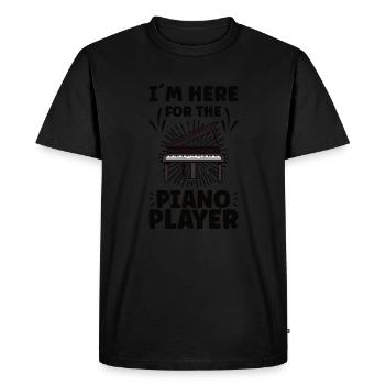 Pianiste Funny Piano Keyboard - T-shirt Premium bio Homme - noir - Devant - Nico (187cm)