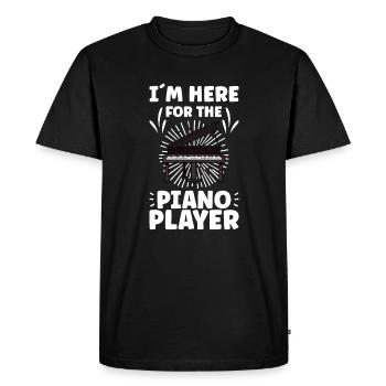 Pianiste Funny Piano Keyboard - T-shirt Premium bio Homme - noir - Devant - Nico (187cm)