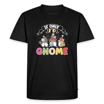 Garden Gnomes Gnome Lover Funny Gnome Gardening - Men's Premium Organic T-Shirt - black - Front - Nico (187cm)