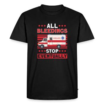 Paramedic First Responder Ambulance Driver - Men's Premium Organic T-Shirt - black - Front - Nico (187cm)
