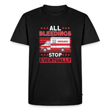 Paramedic First Responder Ambulance Driver - Men's Premium Organic T-Shirt - black - Front - Nico (187cm)