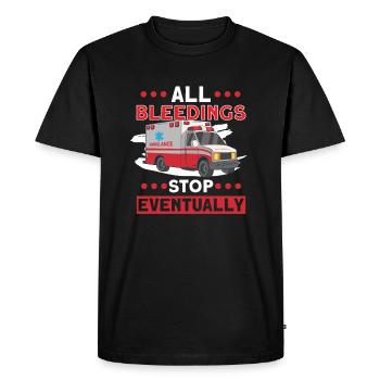 Paramedic First Responder Ambulance Driver - Men's Premium Organic T-Shirt - black - Front - Nico (187cm)