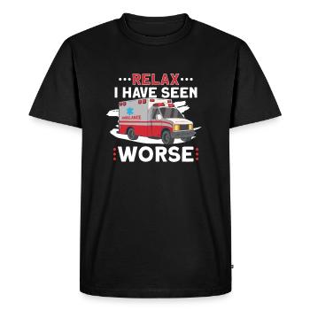 Paramedic First Responder Ambulance Driver - Men's Premium Organic T-Shirt - black - Front - Nico (187cm)