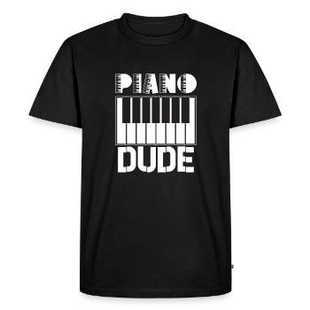 Pianiste Funny Piano Keyboard - T-shirt Premium bio Homme - noir - Devant - Nico (187cm)