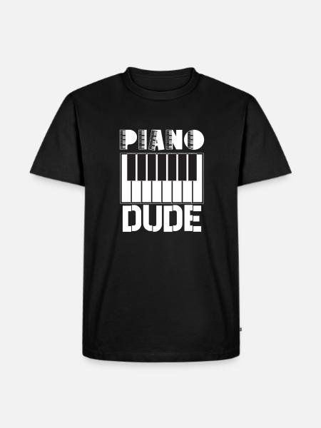 Piano Player Funny Piano Keyboard - Men's Premium Organic T-Shirt - black