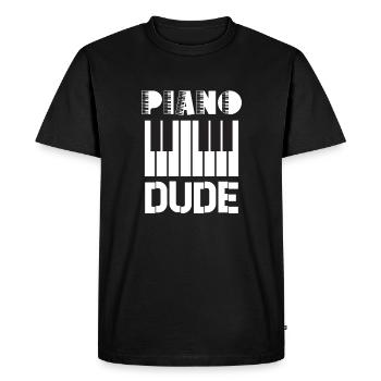 Pianiste Funny Piano Keyboard - T-shirt Premium bio Homme - noir - Devant - Nico (187cm)