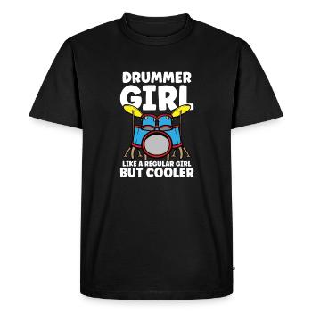 Drummer Drums Music Drum Set Drumming - Men's Premium Organic T-Shirt - black - Front - Nico (187cm)