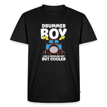 Drummer Drums Music Drum Set Drumming - Men's Premium Organic T-Shirt - black - Front - Nico (187cm)