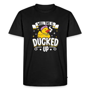Canards en caoutchouc Canard Duck Lovers Salle de bain - T-shirt Premium bio Homme - noir - Devant - Nico (187cm)