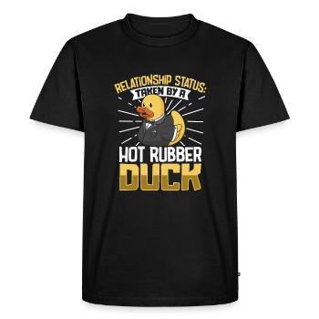 Canards en caoutchouc Canard Duck Lovers Salle de bain - T-shirt Premium bio Homme - noir - Devant - Nico (187cm)