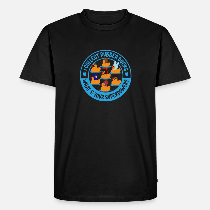 Gummiente Gummienten Entenliebhaber Badezimmer - Männer Premium Bio T-Shirt - Schwarz